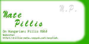 mate pillis business card
